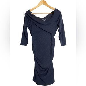 A Pea In The Pod Maternity Dress Black Floral Sz M